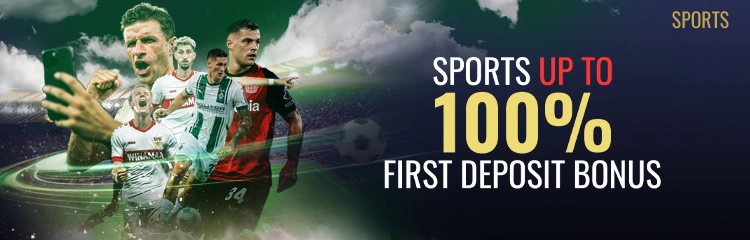 Sports 100% First Deposit Bonus 100 USDT